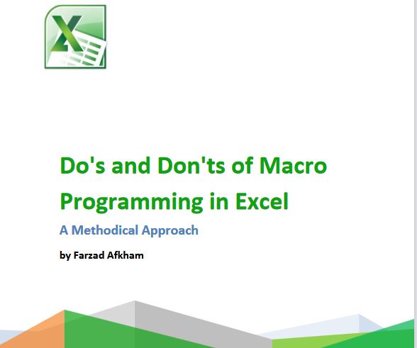 Dos and Donts of Macro Programming in Excel